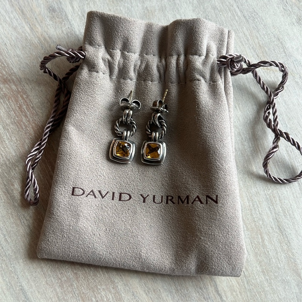 David Yurman Albion Citrine Dangle Earrings